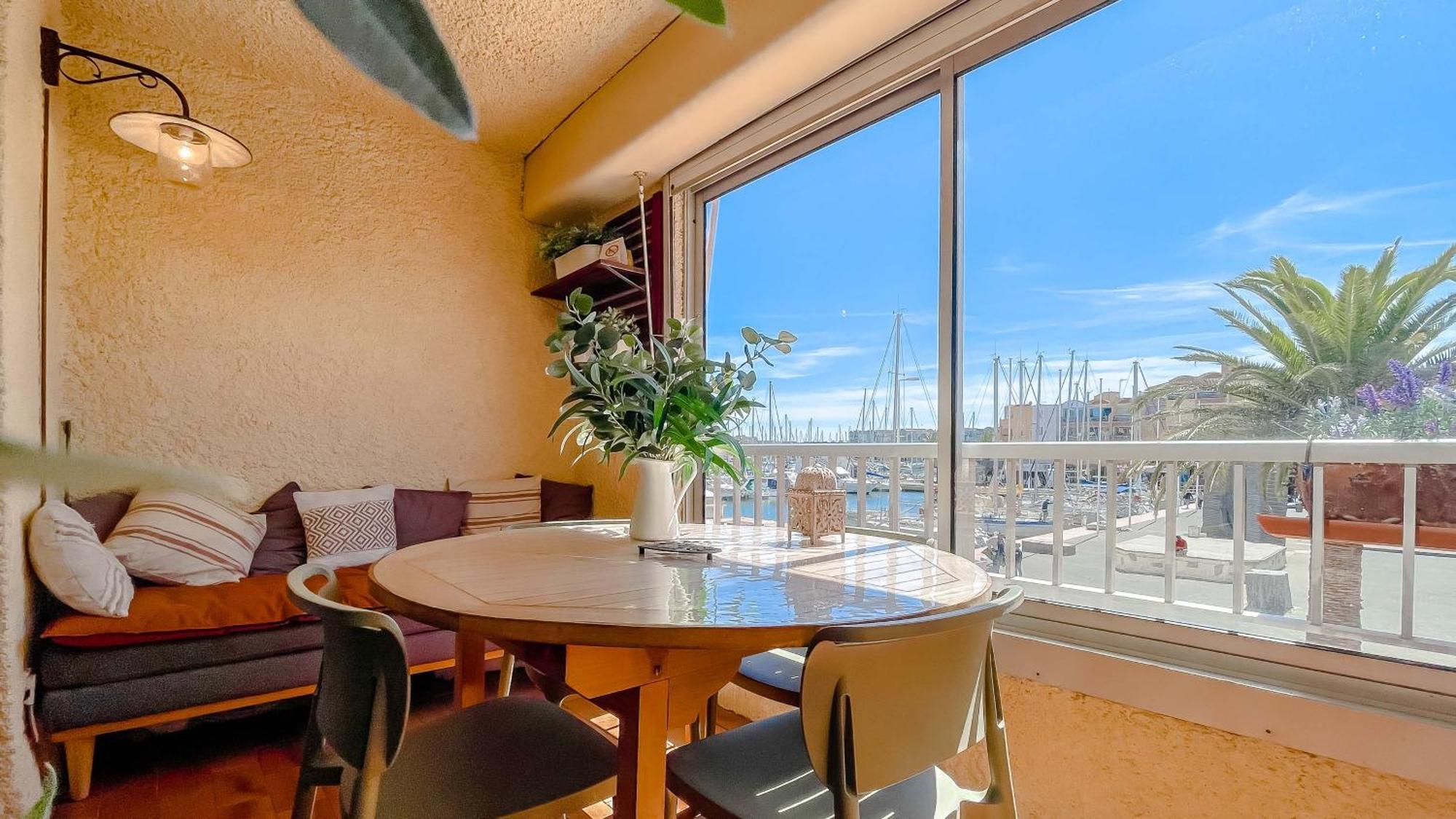 Retromirabeau "Cote Mer" - 29M2 - Lumineux - Terrasse Loggia - Vue Marina - Parking Securise - 2 A 3 Pers - Emplacement Top - Cheques Vacances Connect Gruissan Εξωτερικό φωτογραφία